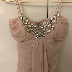 Prom dress, dusty pink, long, LM Collection, lined